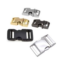 Promotional Bulk Stainless Steel Bracelet Clasp Metal Side Quick Release Curved Paracord Shackle Buckles For Pet